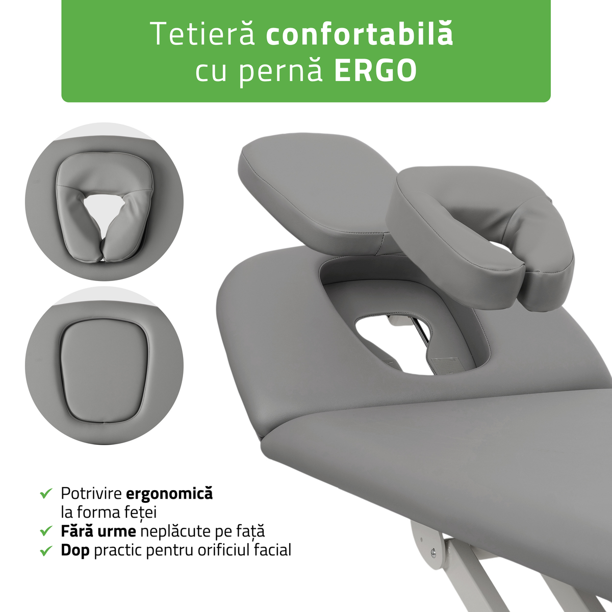 Masă de masaj electrică Proxima V2 ERGO | Pat de masaj electric | 2-Segmente | Telecomandă manuală | Ramă de control