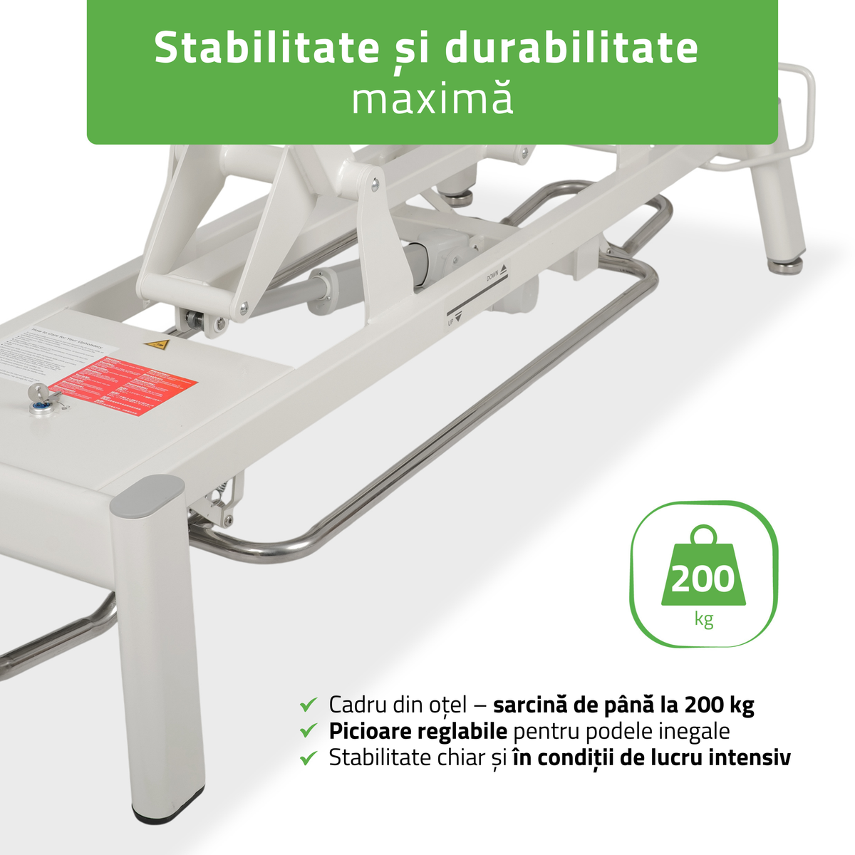 Masă de masaj electrică Proxima V2 ERGO | Pat de masaj electric | 2-Segmente | Telecomandă manuală | Ramă de control