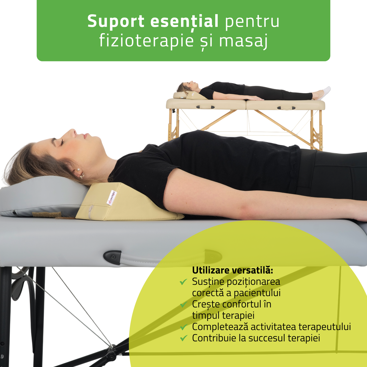 Pernă triunghiulară de poziționare pentru masaj  20x15x10 cm | Comfy Base