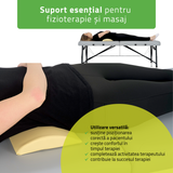 Pernă semi-cilindru de poziționare lombară pentru masaj 40x25x5 cm | Comfy Base