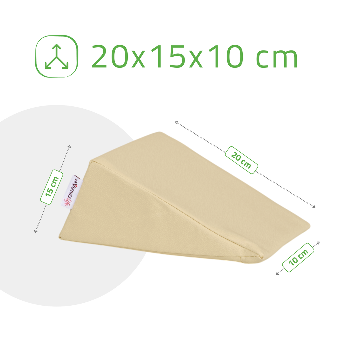 Pernă triunghiulară de poziționare pentru masaj  20x15x10 cm | Comfy Base