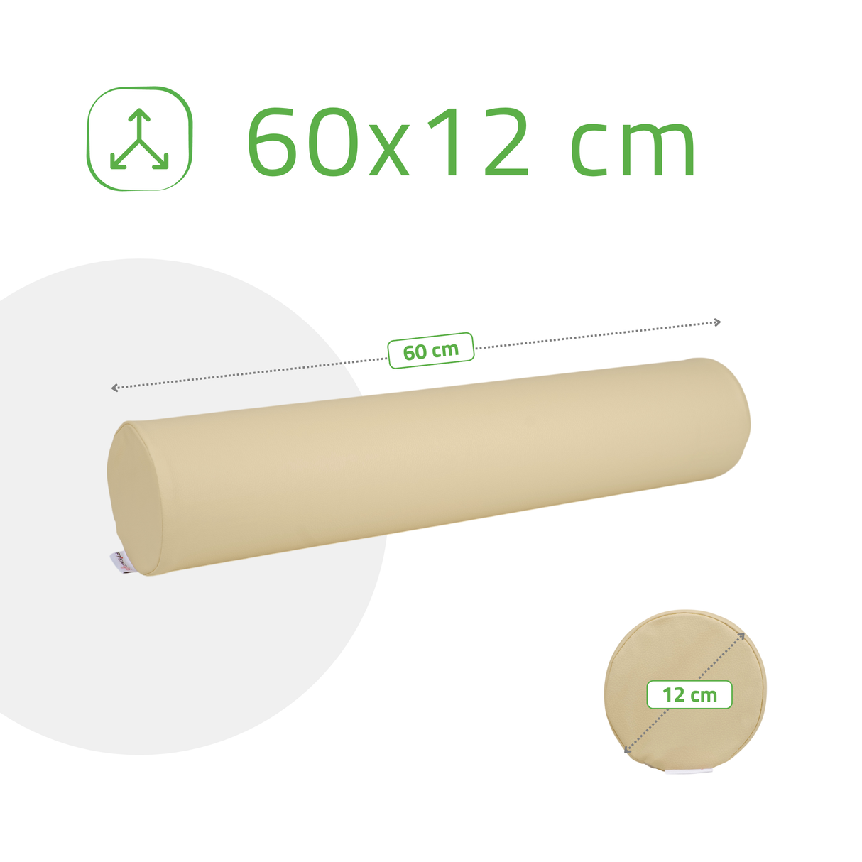 Pernă cilindru de poziționare pentru masaj 12x60 cm | Comfy Base