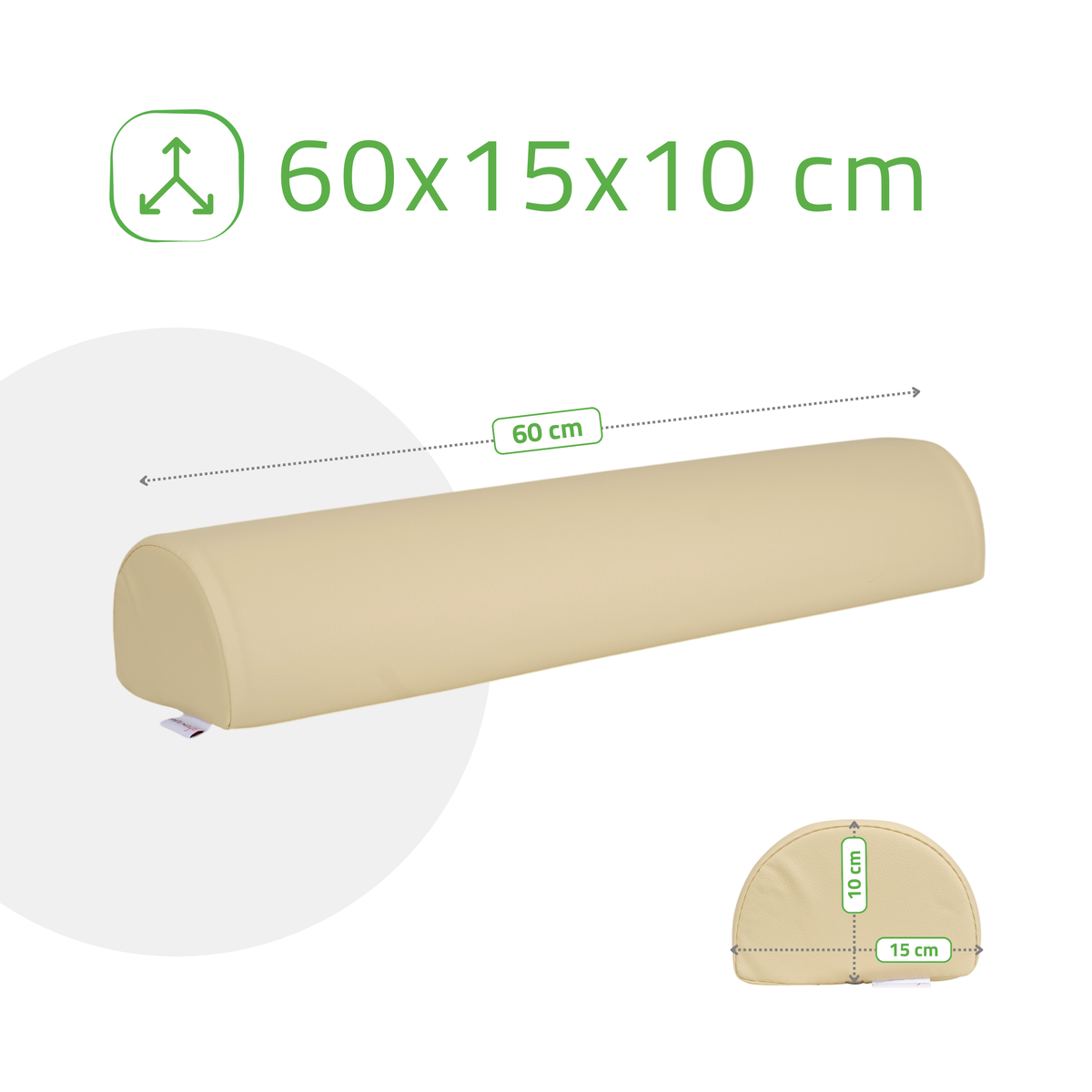 Pernă semi-cilindru de poziționare pentru masaj 60x15x10 cm | Comfy Base