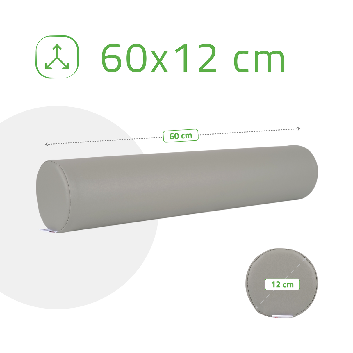 Pernă cilindru de poziționare pentru masaj 12x60 cm | Comfy Base