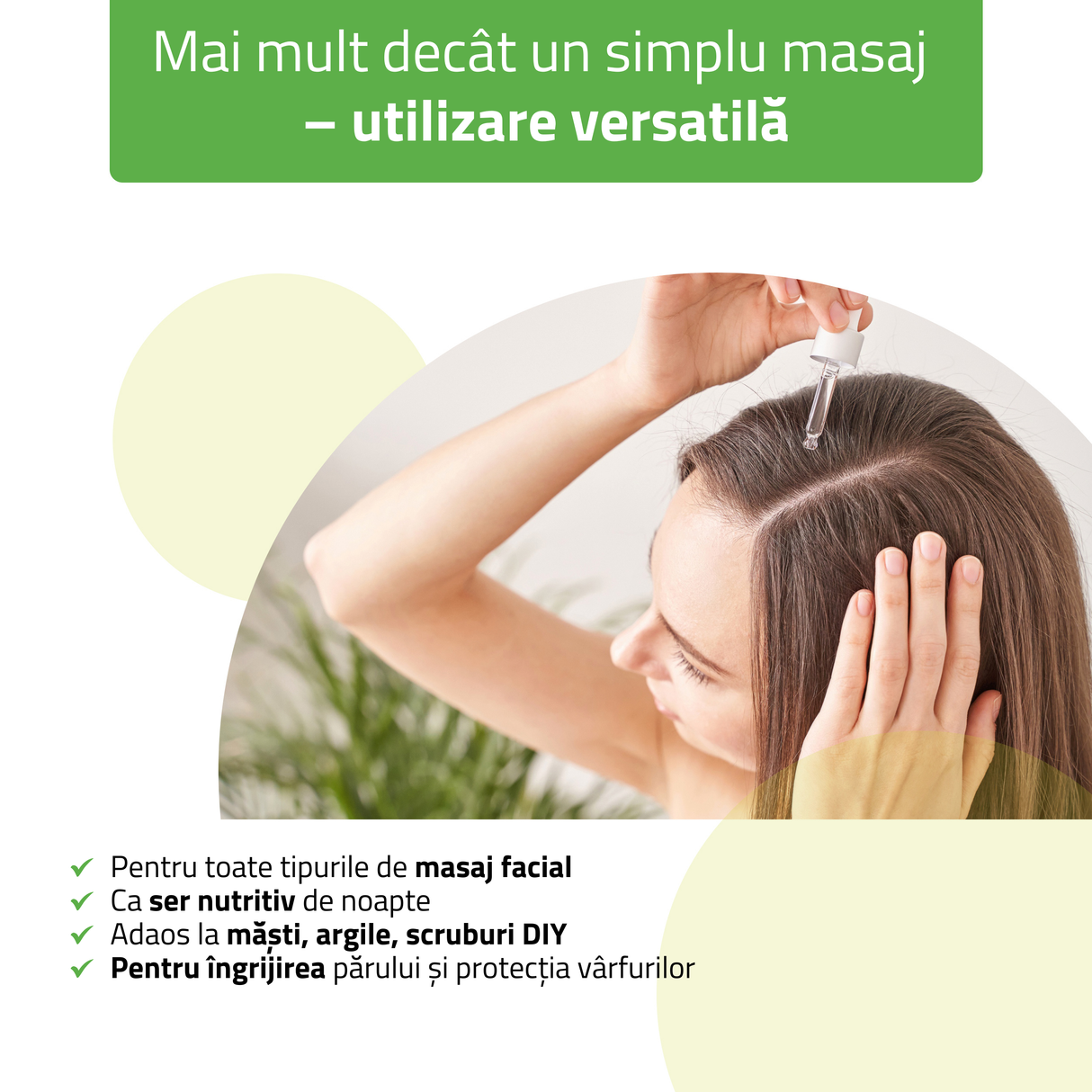 Ulei de masaj Nature Avocado | 100 ml cu pipetă