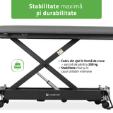 Masă de masaj electrică Evero Cross X4 Ergo | 4 segmente | Telecomandă manuală | Gri | 3 ani garanție