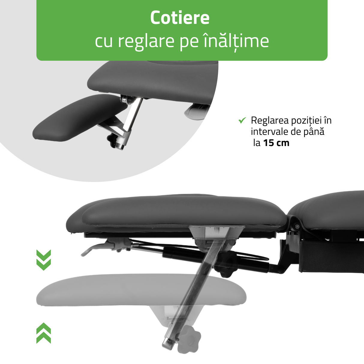 Masă de masaj electrică Evero Cross X5 Ergo | 5 segmente | Cadru de control | Gri | 3 ani garanție