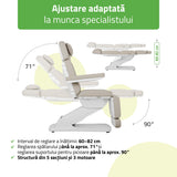 Fotoliu cosmetic electric TAVIA | Telecomandă manuală | 3 motoare | 3 ani garanție!