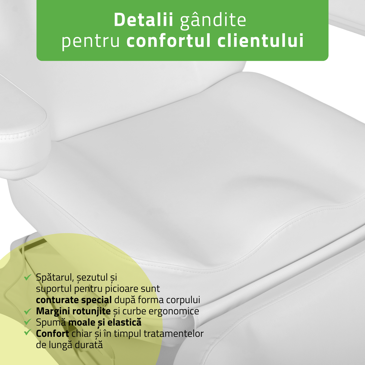 Fotoliu cosmetic, electric Elara PRO 4 | Telecomandă manuală