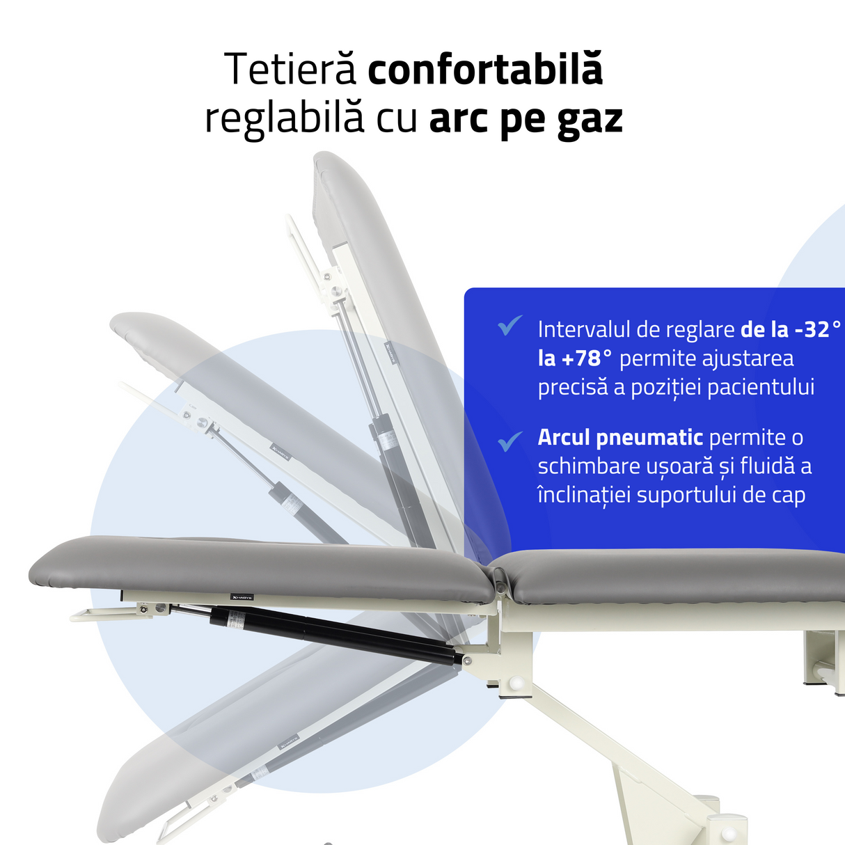 Pat de masaj electrică | Masă de masaj hidraulică Ultima H2 | Reglare hidraulică a înălțimii