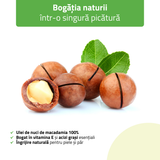 Ulei de masaj Nature Silky Macadamia Habys | 500 ml cu pompiță