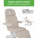 Fotoliu cosmetic electric TAVIA | Telecomandă manuală | 3 motoare | 3 ani garanție!
