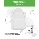 Fotoliu cosmetică Alora | Sistem de Reglare a înălțimii Hidraulic