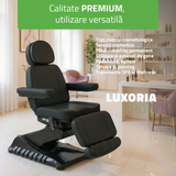 Pat cosmetic electric | Luxoria PRO 5 | Scaun cosmetic cu reglare electrică | Panou Control | Telecomandă Manuală | 3 ani garanție!