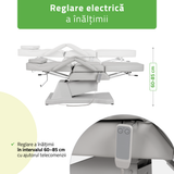 Fotoliu cosmetic electric | LARIS | Scaun cosmetic cu reglare a înălțimi electrică | 1 motor | Telecomandă Manuală | 3 ani garanție!