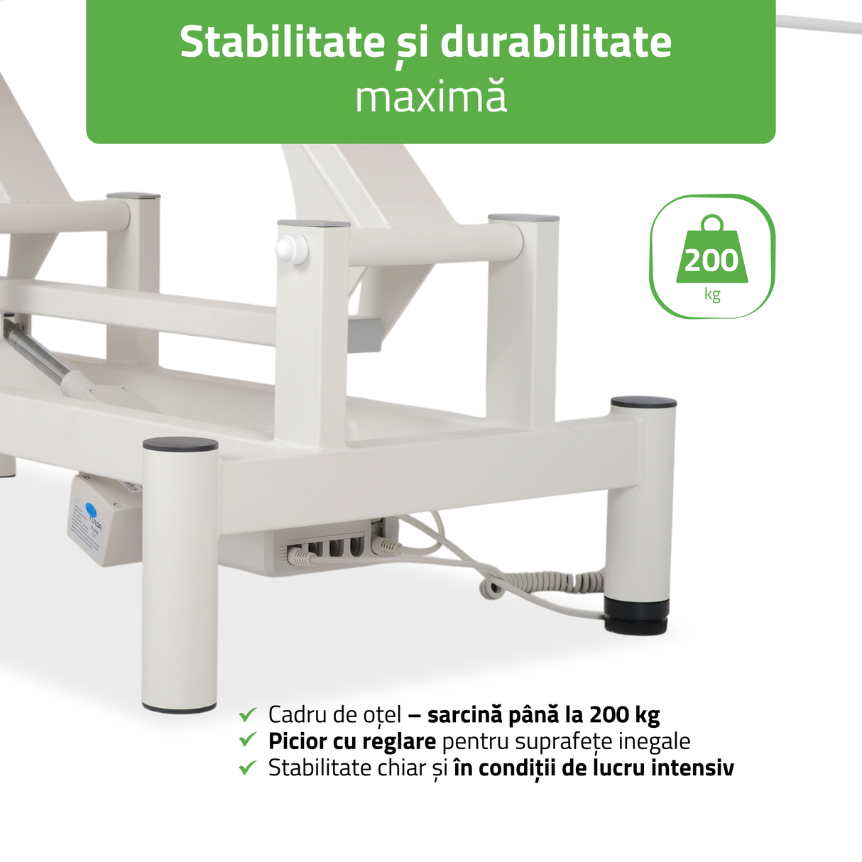 Masă de masaj electrică Optima | Pat de masaj electric |  2 segmente | Telecomandă Manuală | 2 ani garanție!