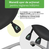 Scaun,Taburet rotativ cu spătar | Diana