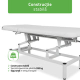 Masă de masaj fixă Vigo 2 | Pat de masaj fix |  2 segmente | Reglare înălțimii manuală prin manivelă | 2 ani garanție!
