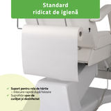 Fotoliu cosmetic electric | LARIS | Scaun cosmetic cu reglare a înălțimi electrică | 1 motor | Telecomandă Manuală | 3 ani garanție!