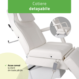 Fotoliu cosmetic electric | LARIS | Scaun cosmetic cu reglare a înălțimi electrică | 1 motor | Telecomandă Manuală | 3 ani garanție!