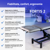 Masă de masaj electrică Fortis 2 Ergo | 2 segmente | Gri deschis-Alb / Gri-Negru | HR | Garanție 3 ani