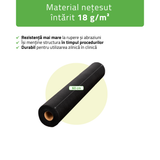 Rolă de protecție igenică de unică folosință din material nețesut | Negru