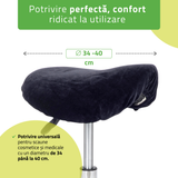 Husă din material Velur pentru Taburet | Scaun cu roți | Diametru 34-40 cm