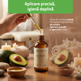 Ulei de masaj Nature Avocado | 100 ml cu pipetă