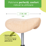 Husă din material frotir pentru Taburet | Sacaun cu roți | Diametru 34-40 cm