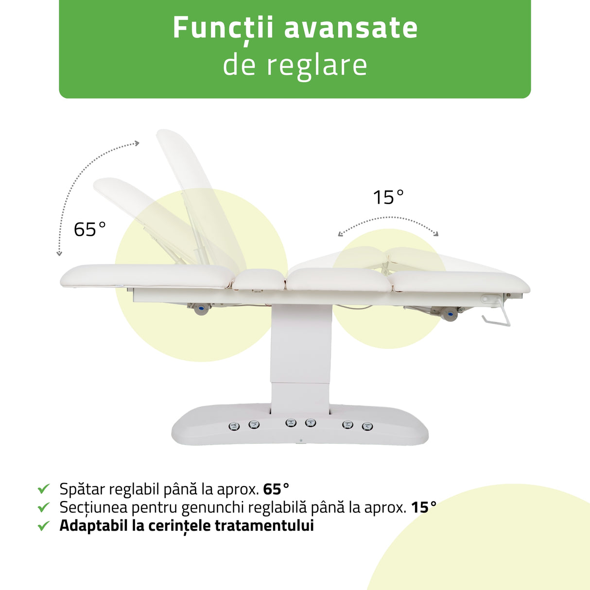 Pat cosmetic electric încălzit | Serenity ERGO 4 | Panou Control  | Telecomandă Manuală | 3 motoare | 3 ani garanție!