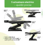 Pat cosmetic electric | Luxoria PRO 5 | Scaun cosmetic cu reglare electrică | Panou Control | Telecomandă Manuală | 3 ani garanție!