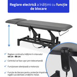 Masă de masaj electrică Fortis 2 Ergo | 2 segmente | Gri deschis-Alb / Gri-Negru | HR | Garanție 3 ani