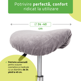 Husă din material Velur pentru Taburet | Scaun cu roți | Diametru 34-40 cm