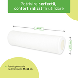Husă din Velur cu elastic pentru cilindru, rolă de poziționare | 15x60 cm
