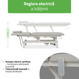 Masă de masaj electrică Optima | Pat de masaj electric |  2 segmente | Telecomandă Manuală | 2 ani garanție!