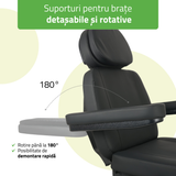 Pat cosmetic electric | Luxoria PRO 5 | Scaun cosmetic cu reglare electrică | Panou Control | Telecomandă Manuală | 3 ani garanție!
