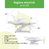 Fotoliu cosmetic, electric SELIA PRO 4 | Telecomandă manuală | 3 ani garanție!