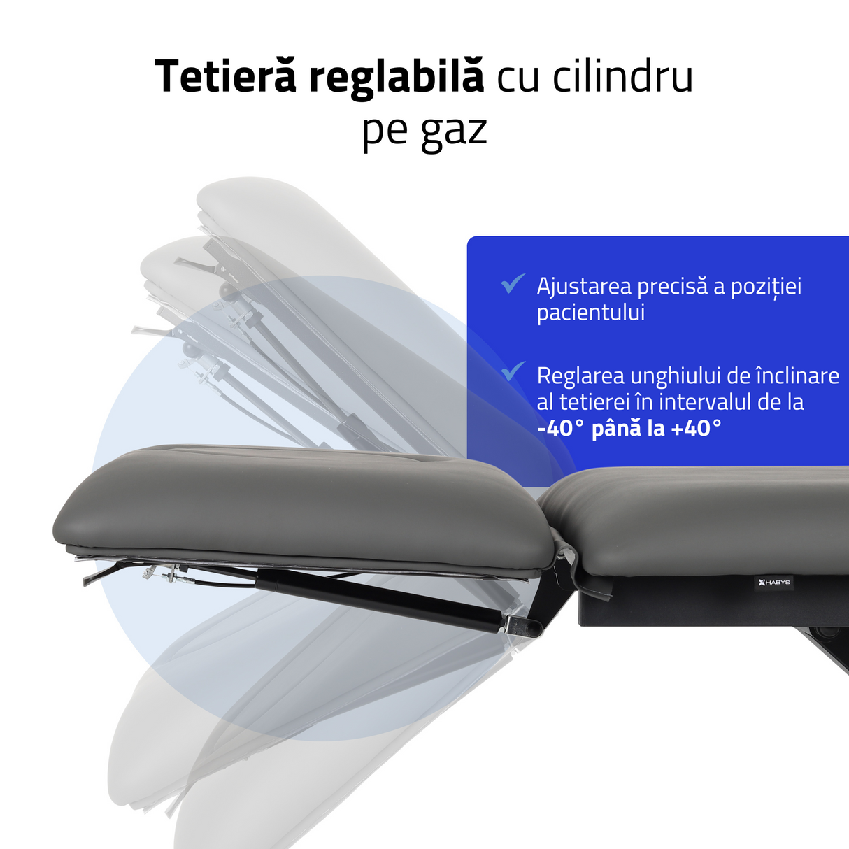 Masă de masaj electrică Fortis 2 Ergo | 2 segmente | Gri deschis-Alb / Gri-Negru | HR | Garanție 3 ani