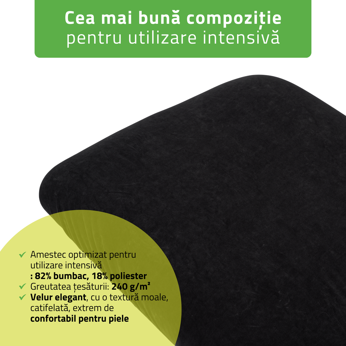 Husă din velur cu elastic și șnururi pentru Fotoliu de cosmetică