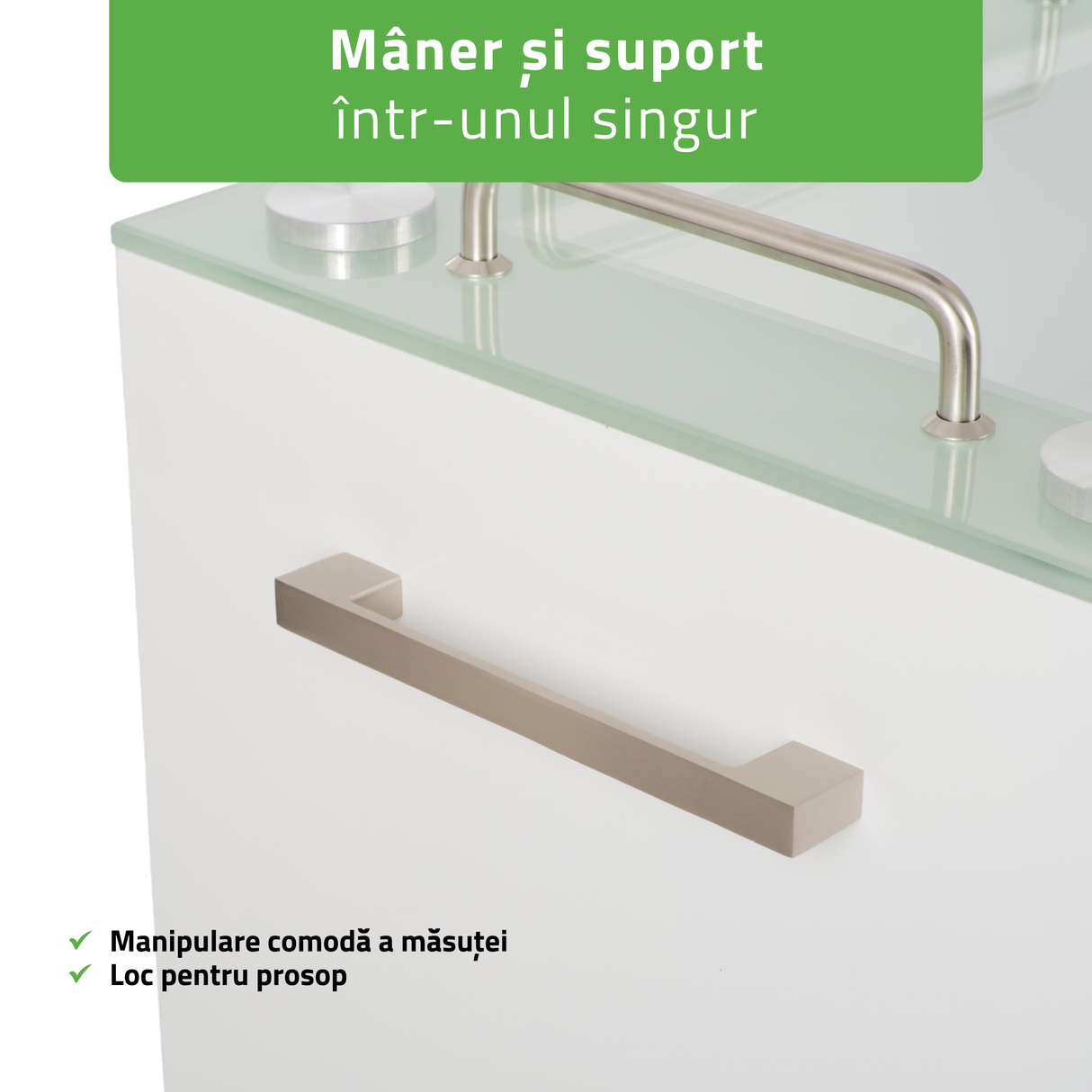 Ucenic salon cosmetică Milo | Habys | cu 3 sertare | Alb