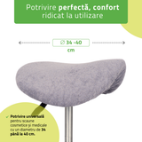 Husă din material frotir pentru Taburet | Sacaun cu roți | Diametru 34-40 cm