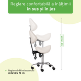 Scaun,Taburet rotativ cu spătar | Sola