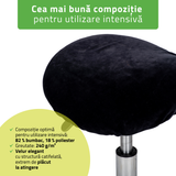 Husă din material Velur pentru Taburet | Scaun cu roți | Diametru 34-40 cm