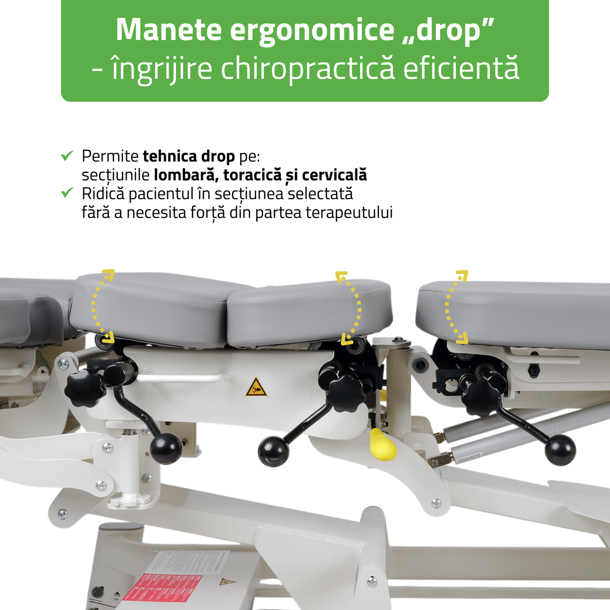 Masă electrică pentru terapie chiropractică  | Pat de masaj electric | Evero Upright Chiro Z7 | Ramă Control | 2 ani garanție!