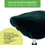 Husă din material Velur pentru Taburet | Scaun cu roți | Diametru 34-40 cm