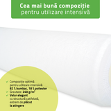 Husă din Velur cu elastic pentru cilindru, rolă de poziționare | 15x60 cm