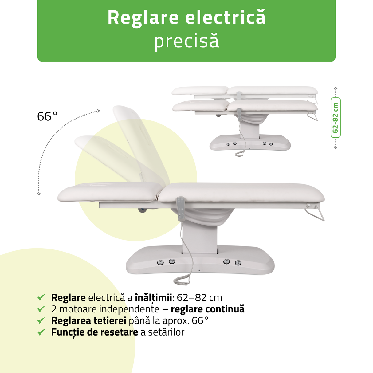 Pat cosmetic electric încălzit | Estella ERGO 2 | Telecomandă Manuală | 3 ani garanție!