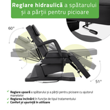 Fotoliu cosmetic electric | LARIS | Scaun cosmetic cu reglare a înălțimi electrică | 1 motor | Telecomandă Manuală | 3 ani garanție!