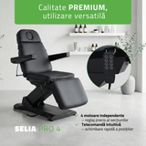 Fotoliu cosmetic, electric SELIA PRO 4 | Telecomandă manuală | 3 ani garanție!