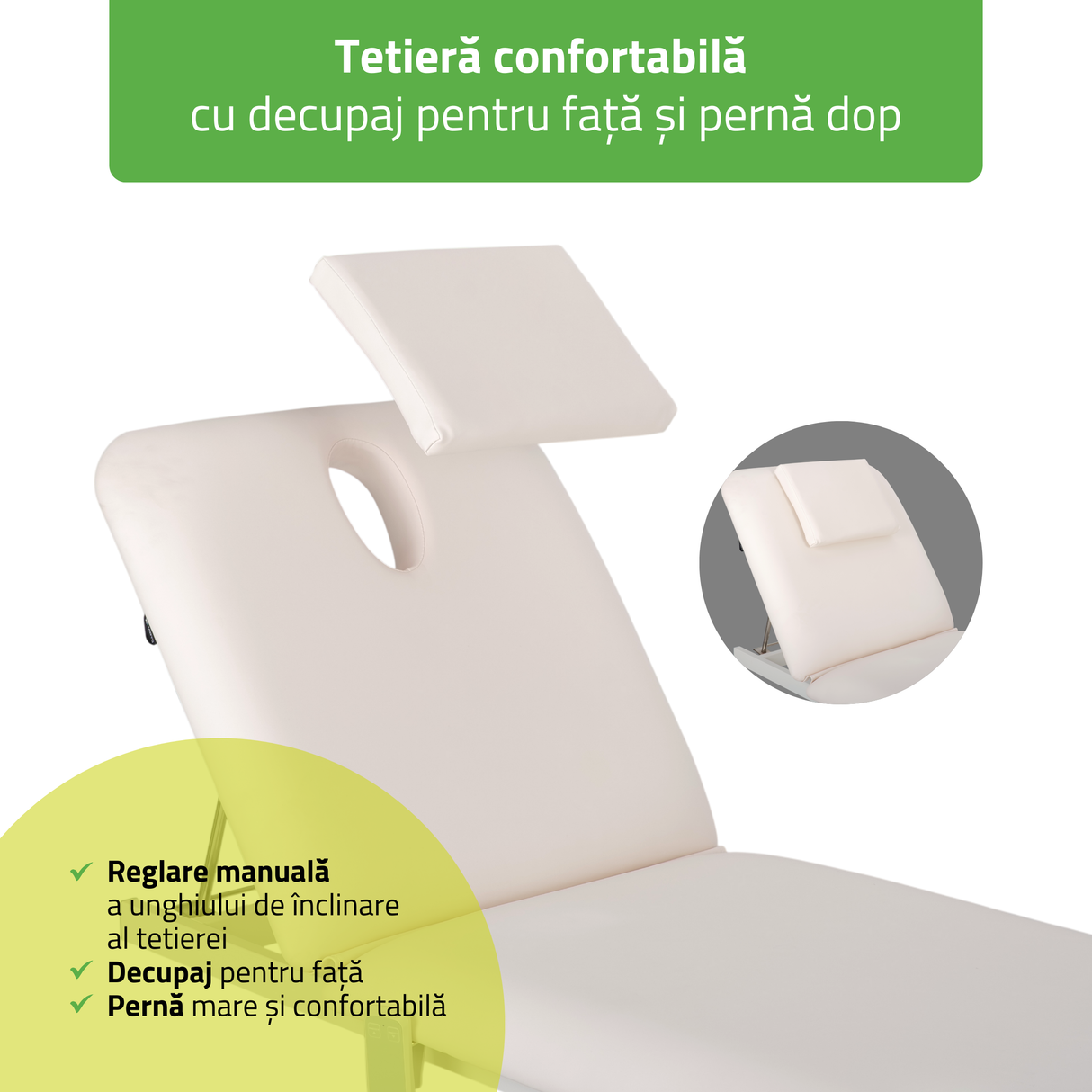 Masă de masaj electrică Optima | Pat de masaj electric |  2 segmente | Telecomandă Manuală | 2 ani garanție!